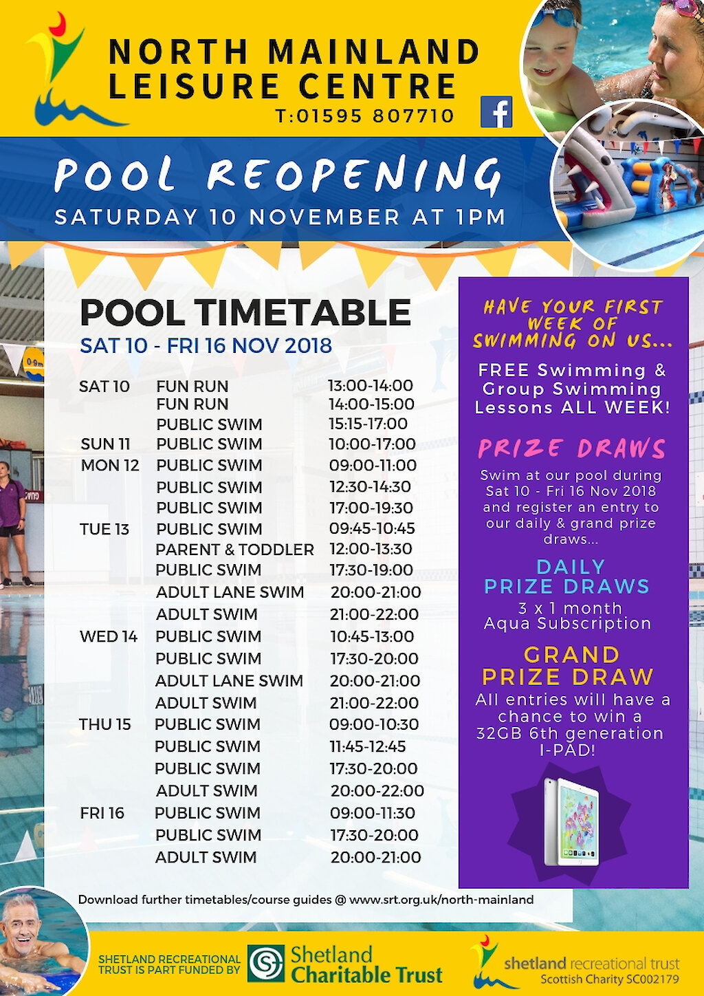 North Mainland Pool Reopening Shetland Recreational Trust