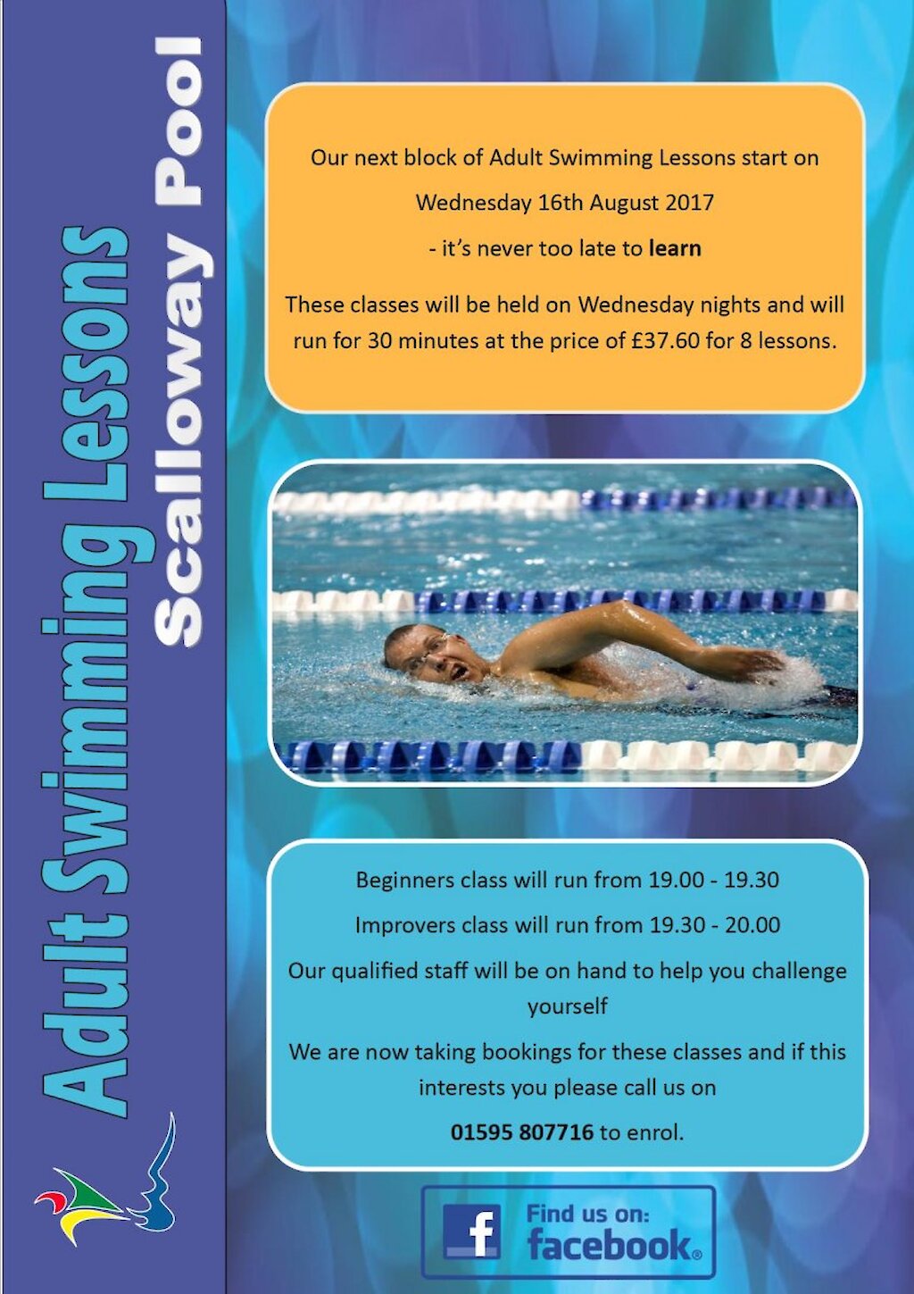 Scalloway Pool Adult Swimming Lessons Shetland Recreational Trust
